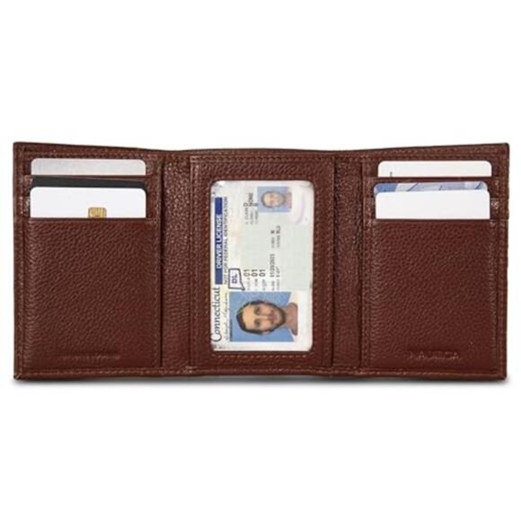 Men's Trifold Wallet | RFID Blocking Protection | ID Window | Card Slots - Picture 4 of 6